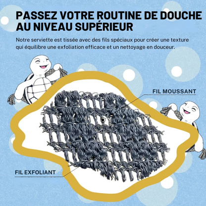 Serviette exfoliante douche