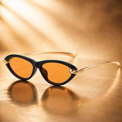 Lunettes Cat-Eye avec Chaîne