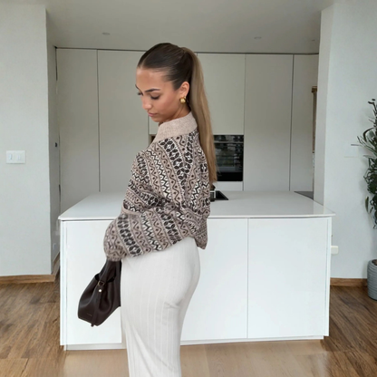 Gemusterter Winter-Cardigan