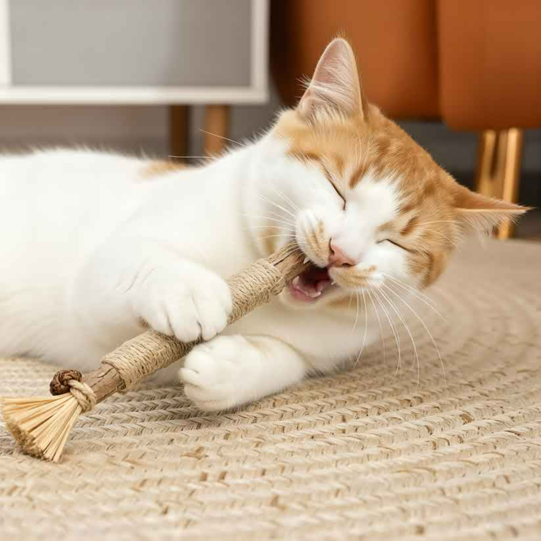 Natürliche Zahnstocher aus Silvervine für Katzen