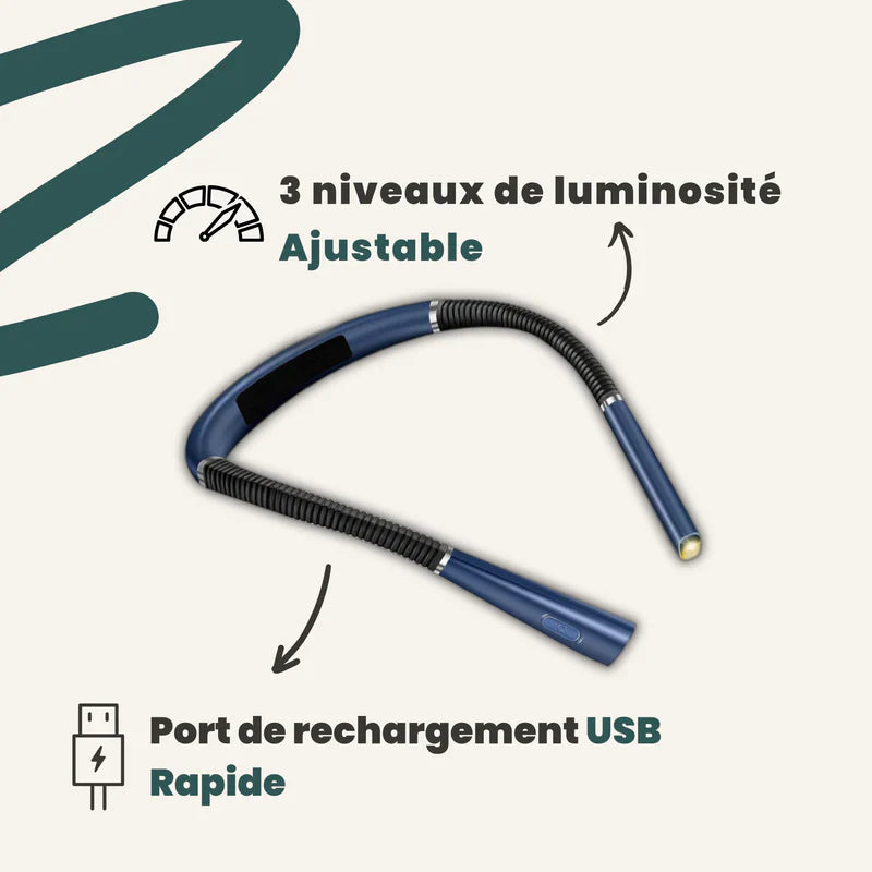 Lampe de lecture de Cou Flexible - Rechargeable