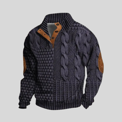 Pull col montant homme