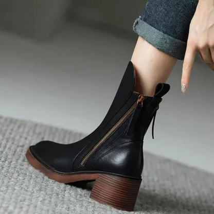 Elegante Lederstiefeletten