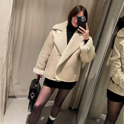 Winterjacke Damen Kunstleder