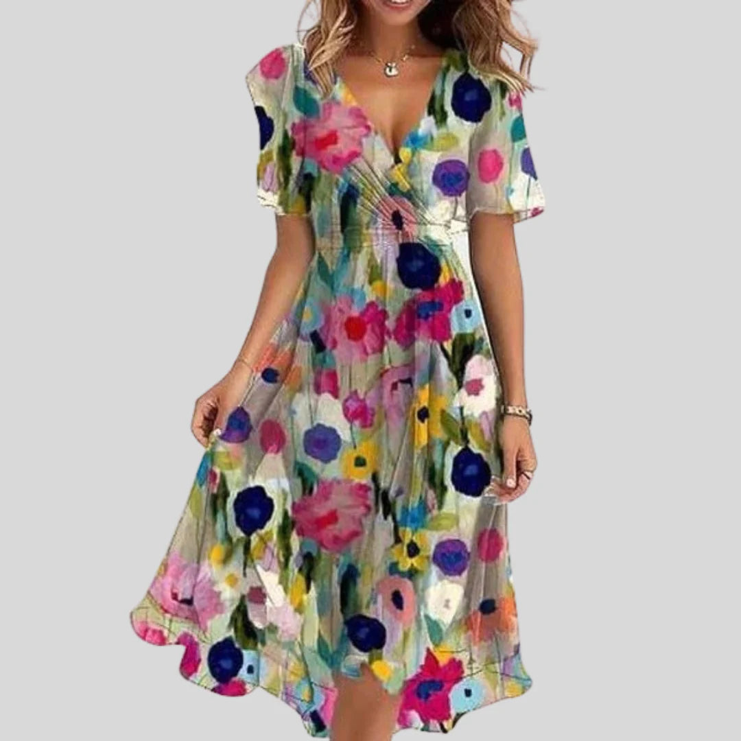 Robe d’été fluide à motif floral