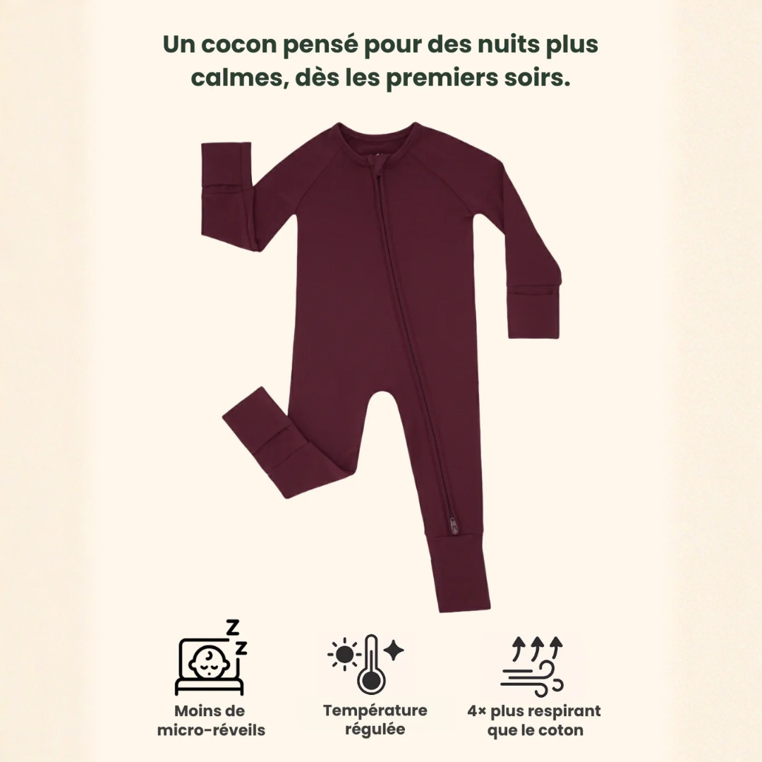 Pyjama bébé en bambou évolutif doux et confortable