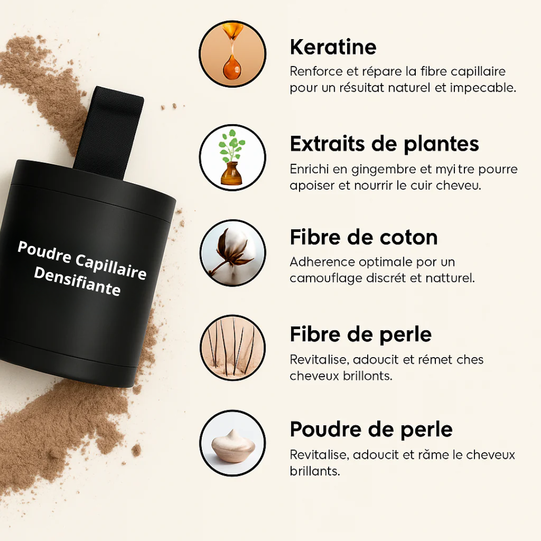 Poudre densifiante pour cheveux