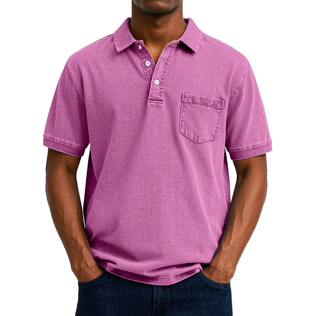 Chemise Polo Vintage Décontractée pour Homme