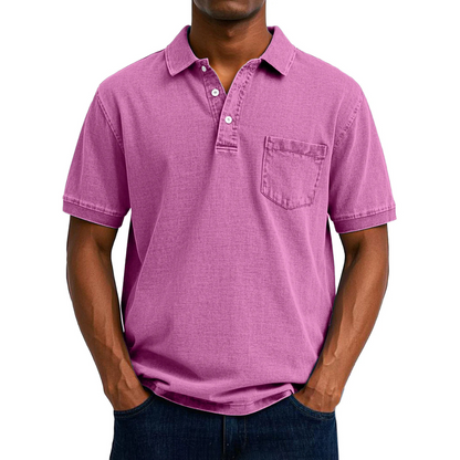Chemise Polo Vintage Décontractée pour Homme
