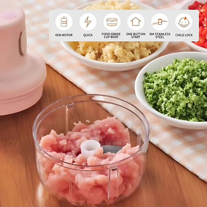 Mini Hachoir Rechargeable Sans Fil pour Cuisine