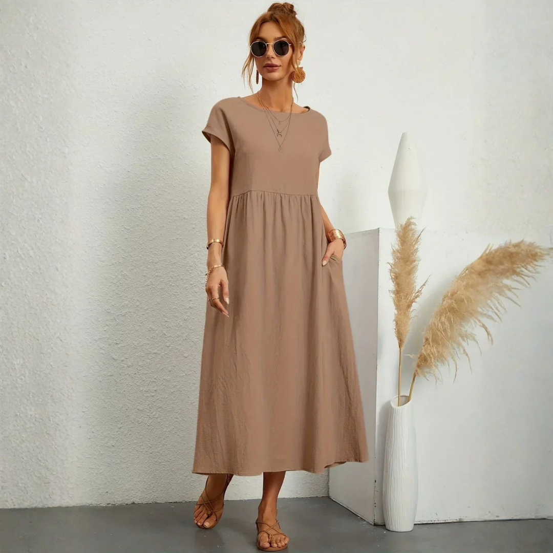 Robe longue fluide femme élégante et confortable été