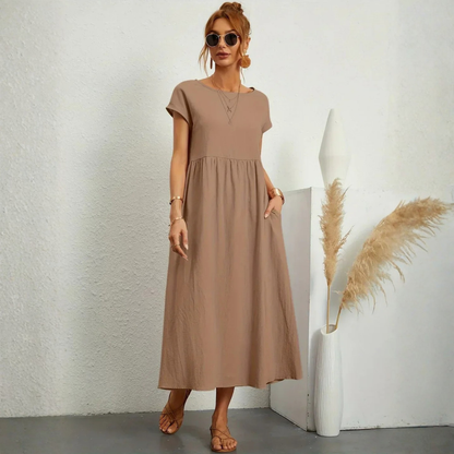 Robe longue fluide femme élégante et confortable été