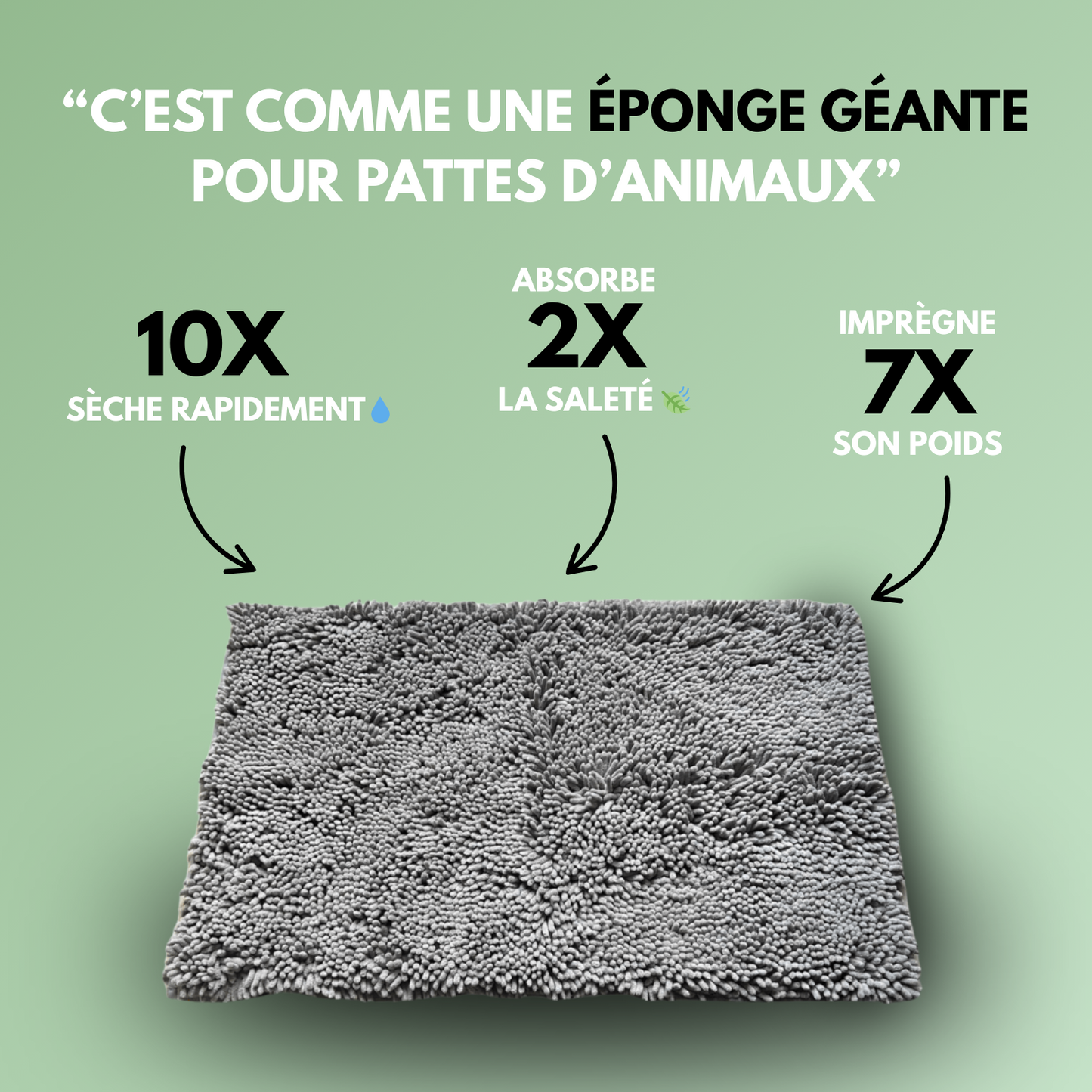 Tapis ultra-absorbant pour animaux
