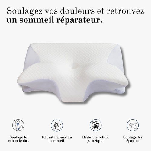 Oreiller ergonomique mémoire de forme V2
