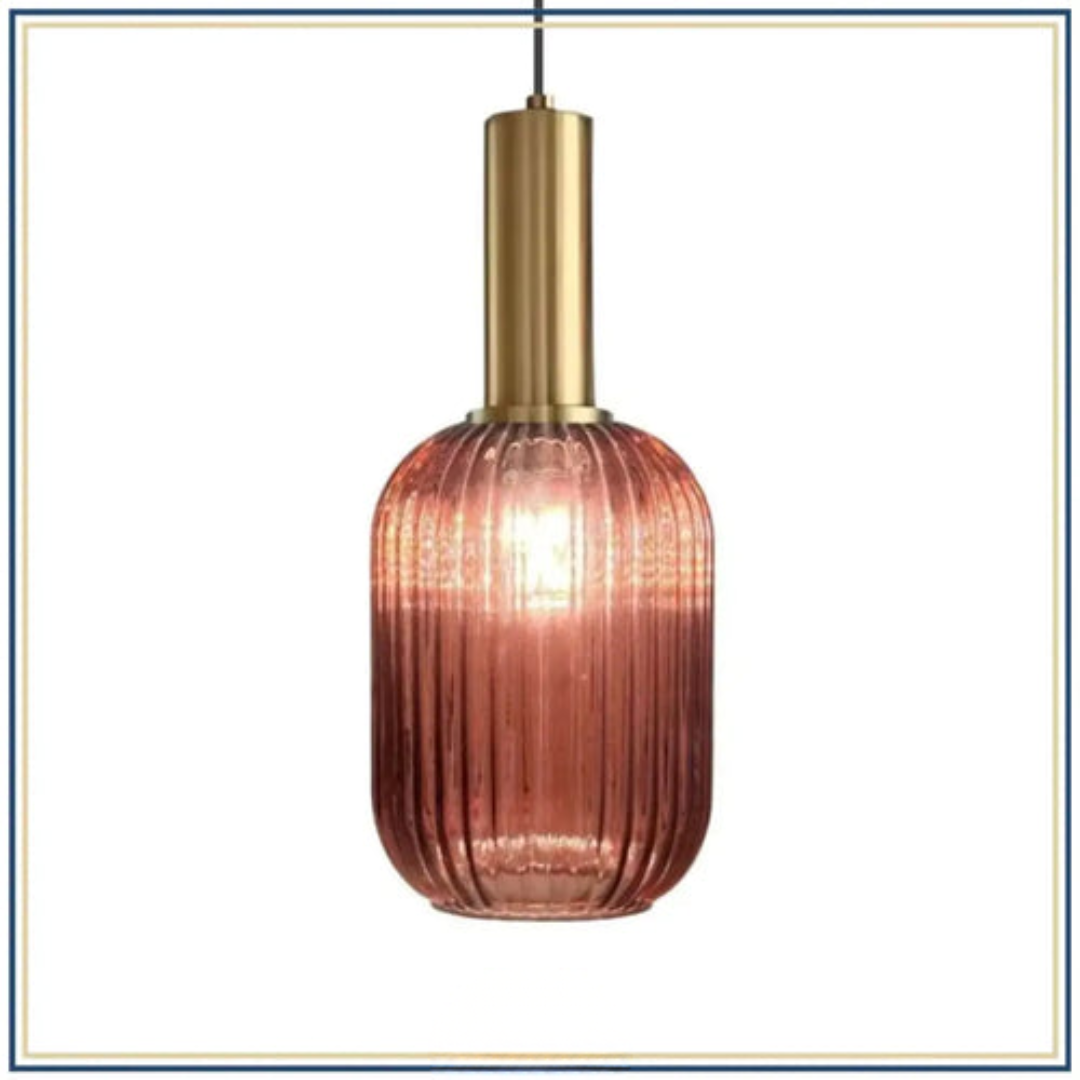 Lampadaire décoratif en verre texturé