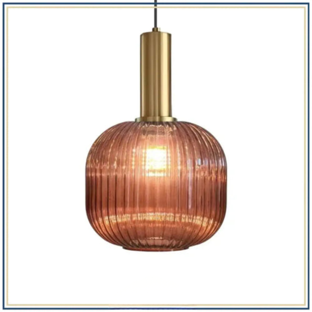 Lampadaire décoratif en verre texturé