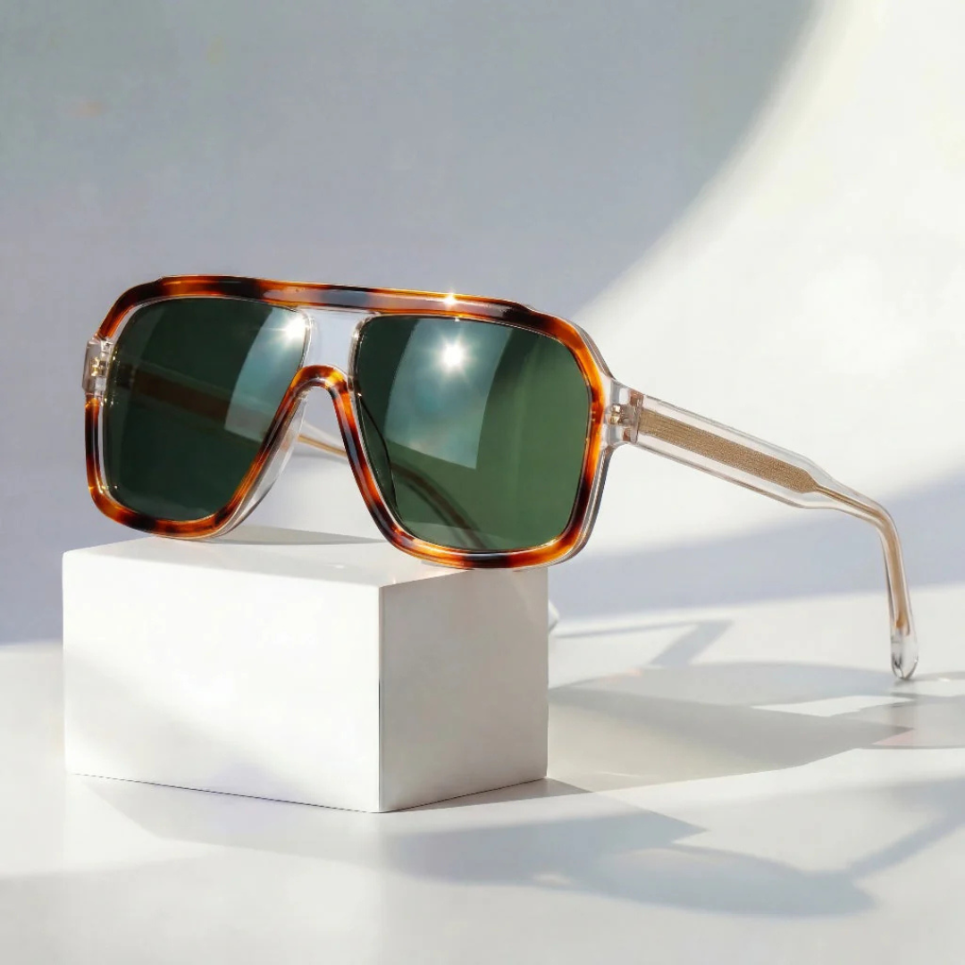 Retro-Pilotenbrille mit UV400-Schutz und Farbverlauf
