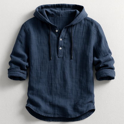 Hoodie Premium à Col Henley
