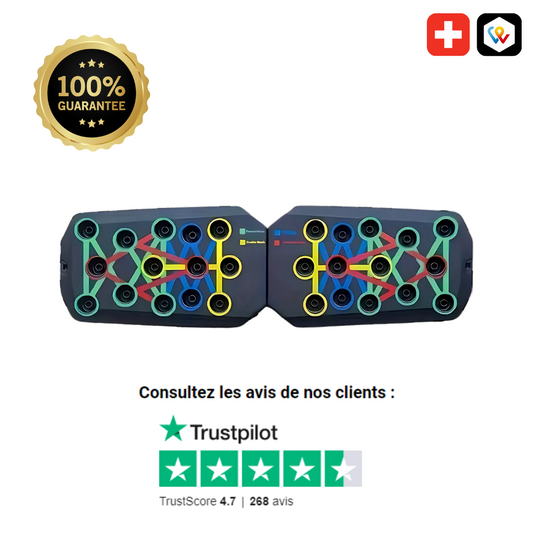 Planche Musculation avec Ciblage Musculaire par Couleur