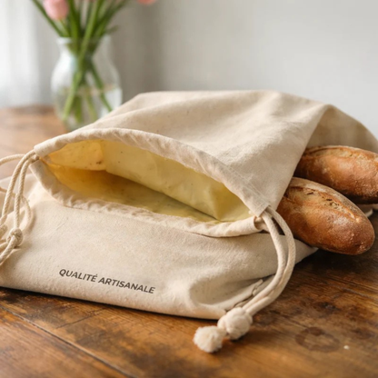 Sac conservation pain tissu naturel