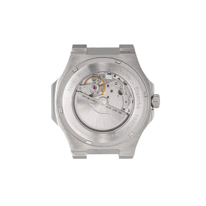 Elegante Automatikuhr aus Stahl in Türkis