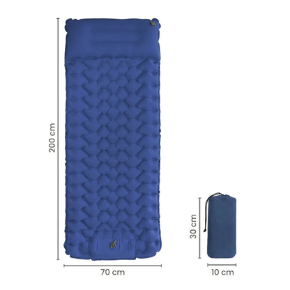 Leichte aufblasbare Campingmatratze mit integrierter Pumpe