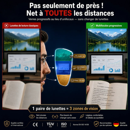 Lunettes de lecture sans monture ultra-légères avec protection UV