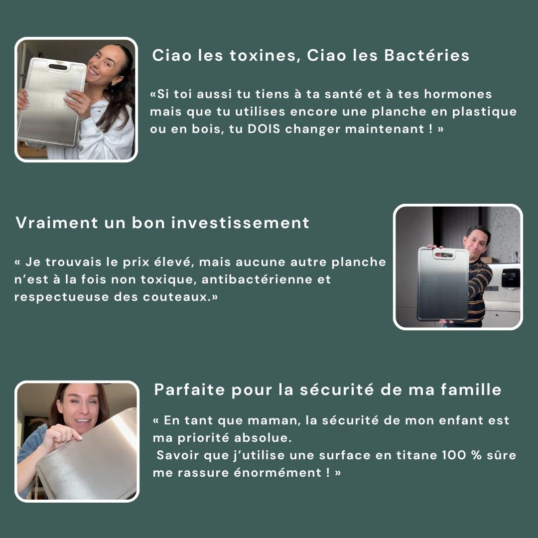 Robustes und hygienisches Schneidebrett aus Titan