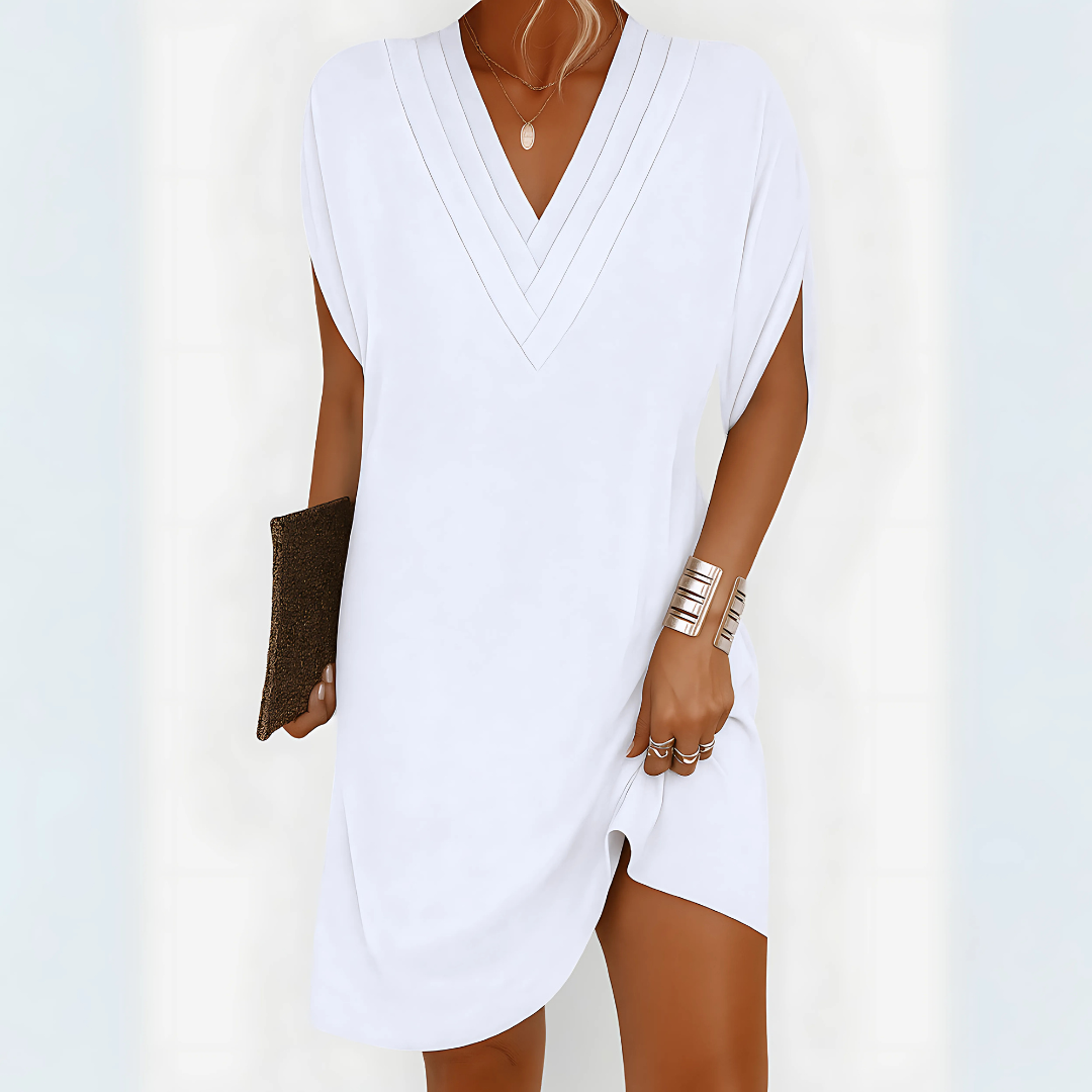 Robe fluide à encolure V