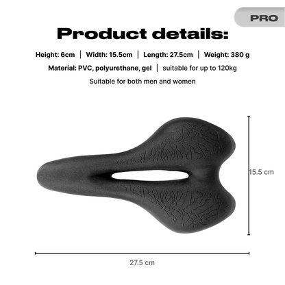 Bequemer, ergonomischer Fahrrad-Sattel mit Druckentlastung