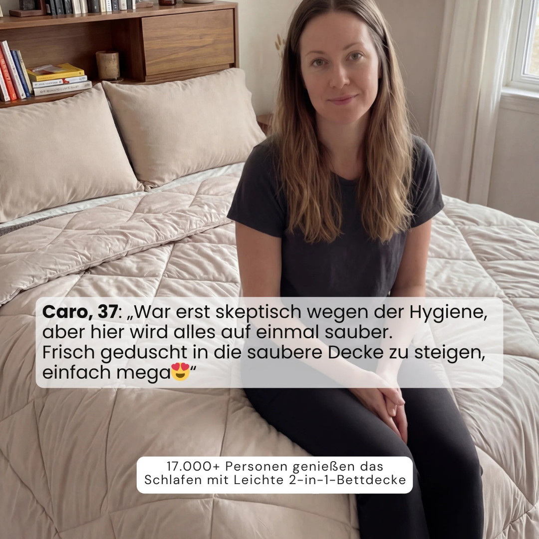 Leichte und atmungsaktive 2-in-1-Bettdecke ohne Bettlaken