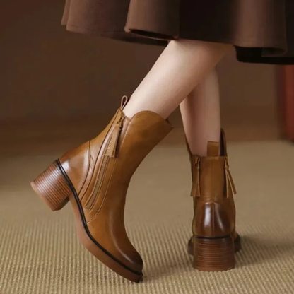 Bottines en cuir pour femme