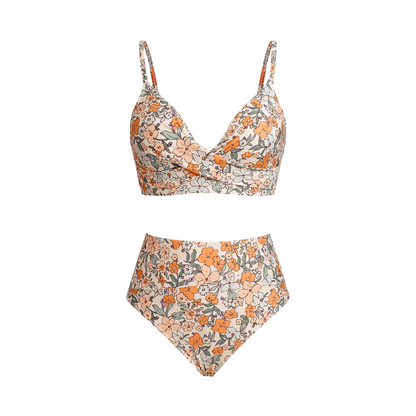 Bikini taille haute eucalyptus