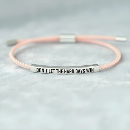 Bracelet de motivation en corde tressée