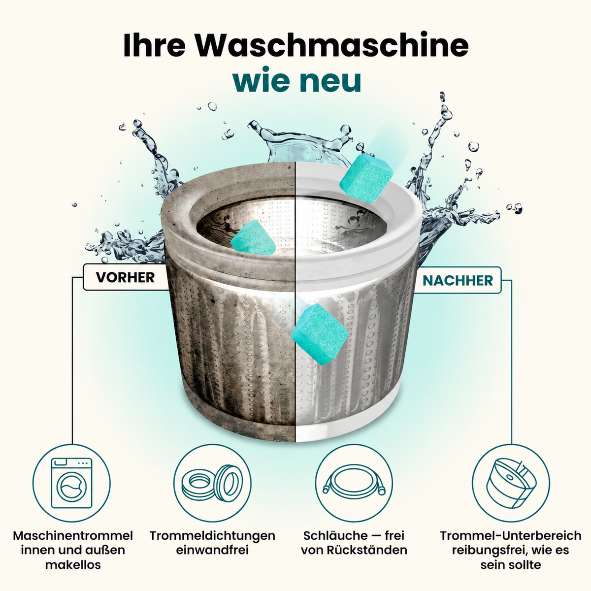 Wirksamer Waschmaschinenreiniger