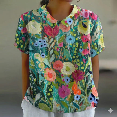 Elegantes Blumenhemd für Damen