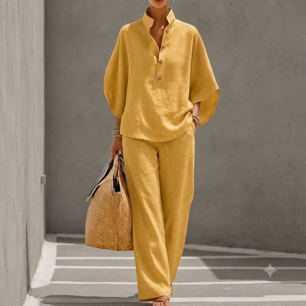 Ensemble lin femme fluide 2 pièces