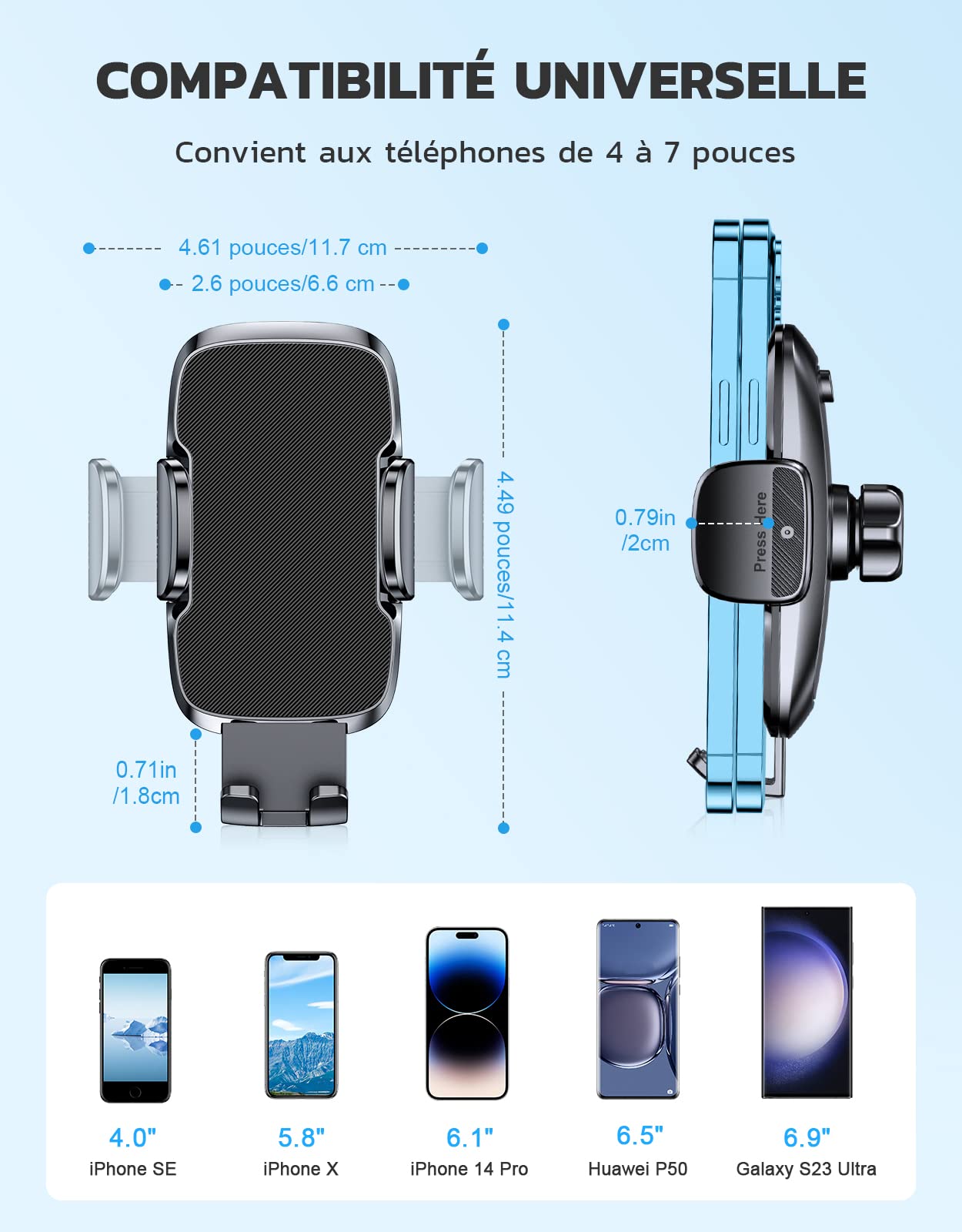 Support de téléphone pour console centrale de voiture – Super adsorption