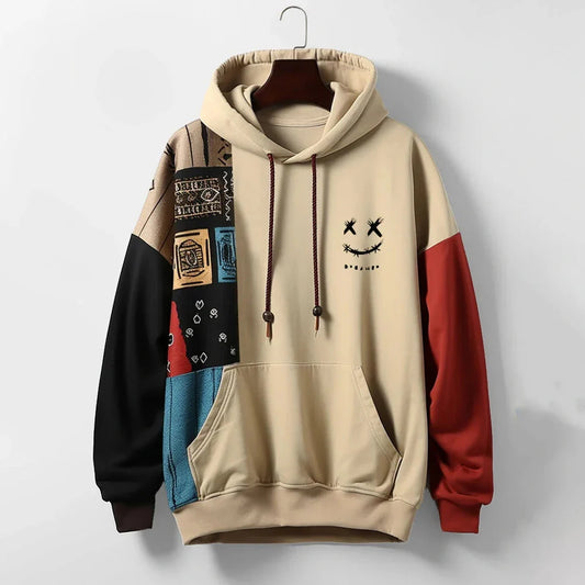 Sweat à capuche contrasté pour homme