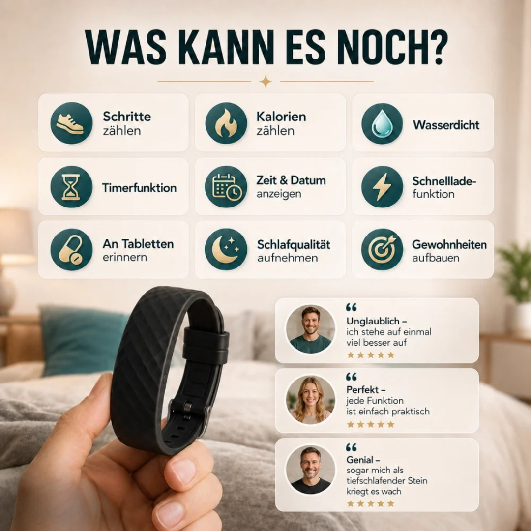 Intelligentes Armband mit Vibrationswecker