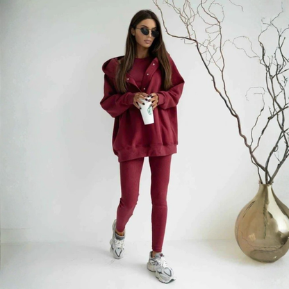 Ensemble Confortable | Sweat À Capuche, Gilet et Pantalon