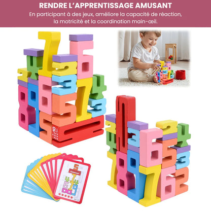 Blocs de Construction en Bois avec Chiffres
