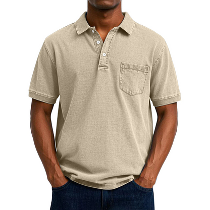 Chemise Polo Vintage Décontractée pour Homme