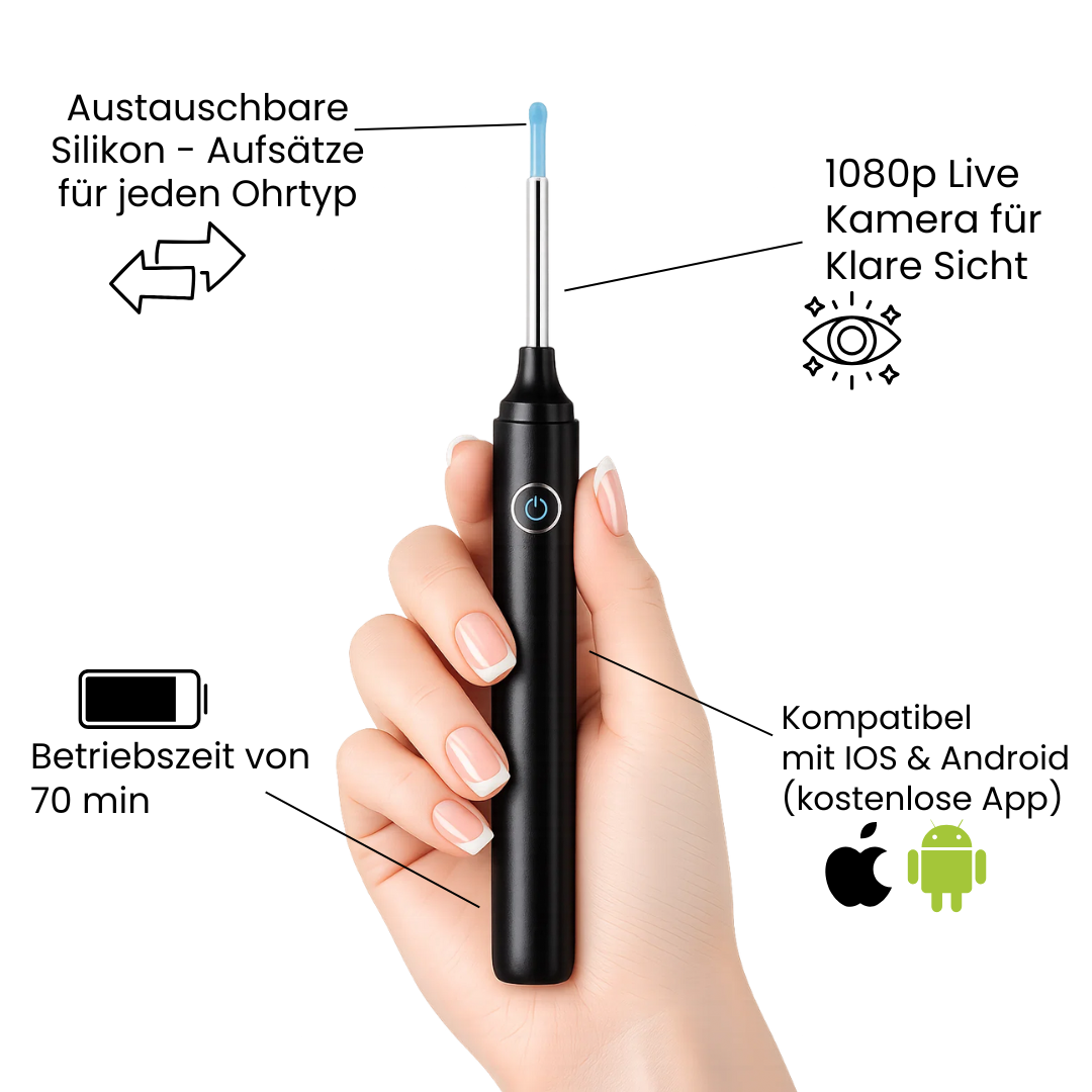 HD-vernetztes Otoskop zur Ohrreinigung