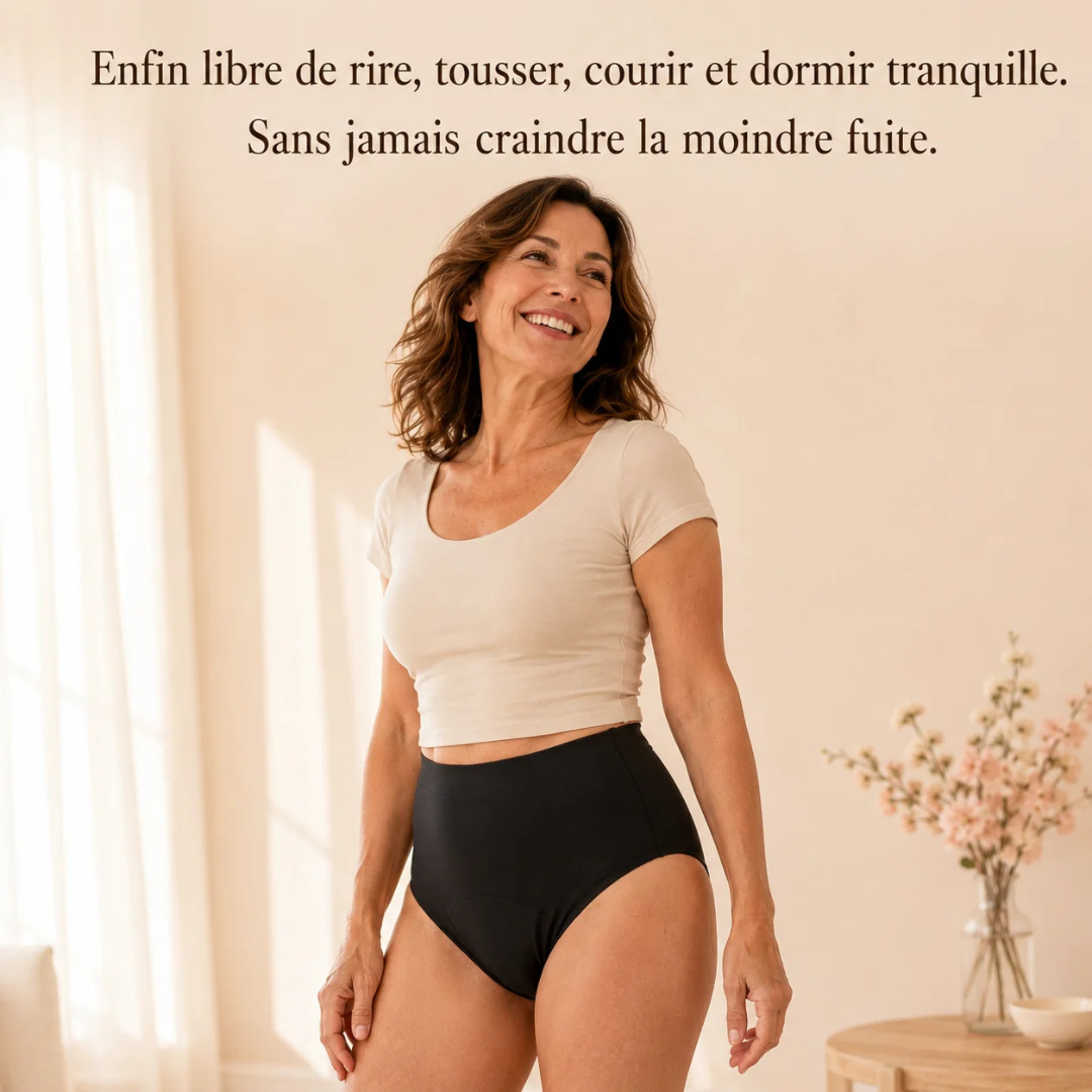 Absorbierende Damenhose mit hoher Taille