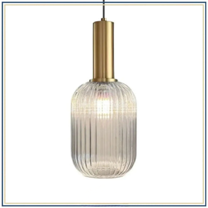 Lampadaire décoratif en verre texturé