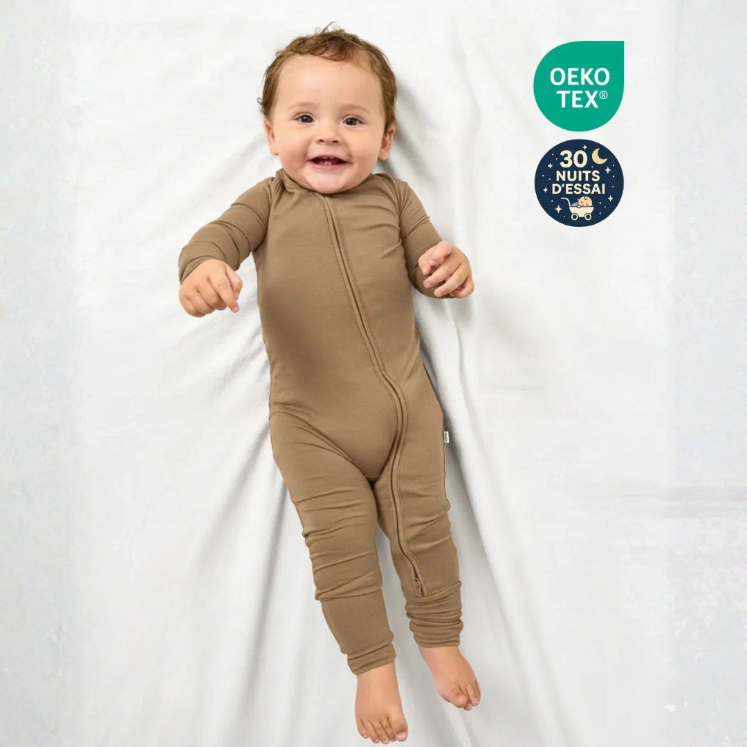 Pyjama bébé en bambou évolutif doux et confortable