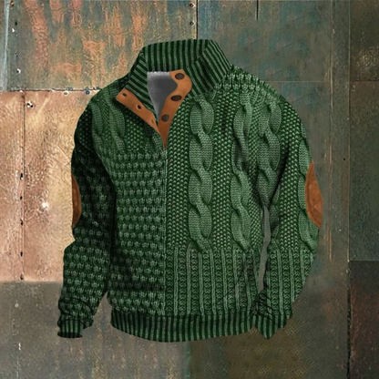 Pull vintage en maille structurée