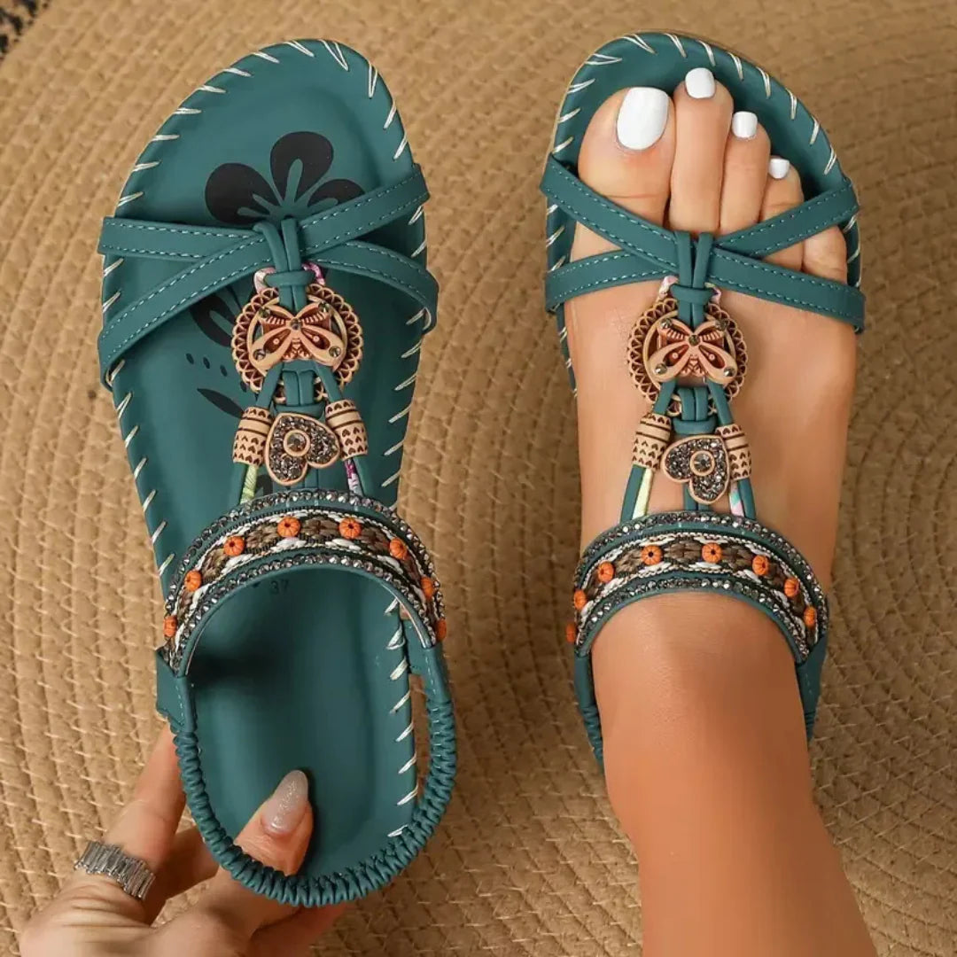 Bequeme Sandalen im Boho-Stil