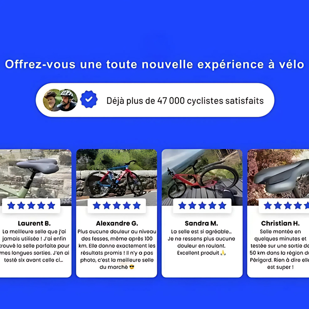 Selle Ergonomique Vélo Mousse Mémoire – Confort et Soulagement Optimal